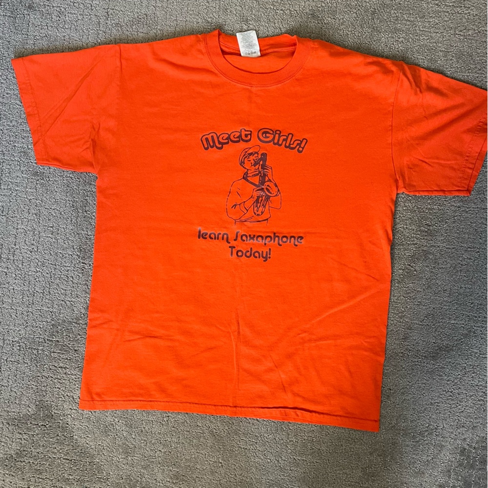 Jerzees Heavyweight Blend Graphic T-Shirt Meet Girls Learn Saxophone Today
